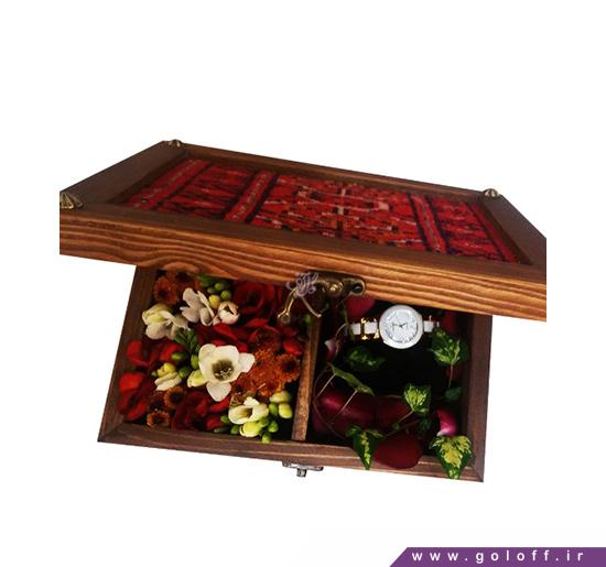 تزیین جعبه کادو با گل طبیعی - جعبه گل کاملیا - Camellia | گل آف